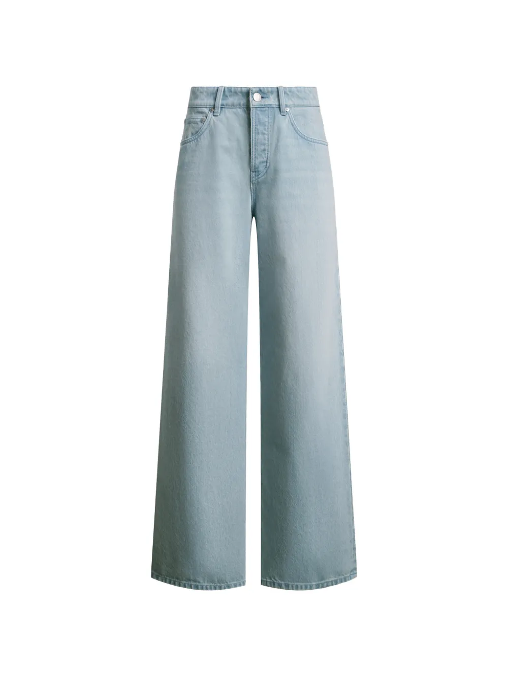 12 STOREEZ Weite Jeans mit Knopfverschluss - Blau
