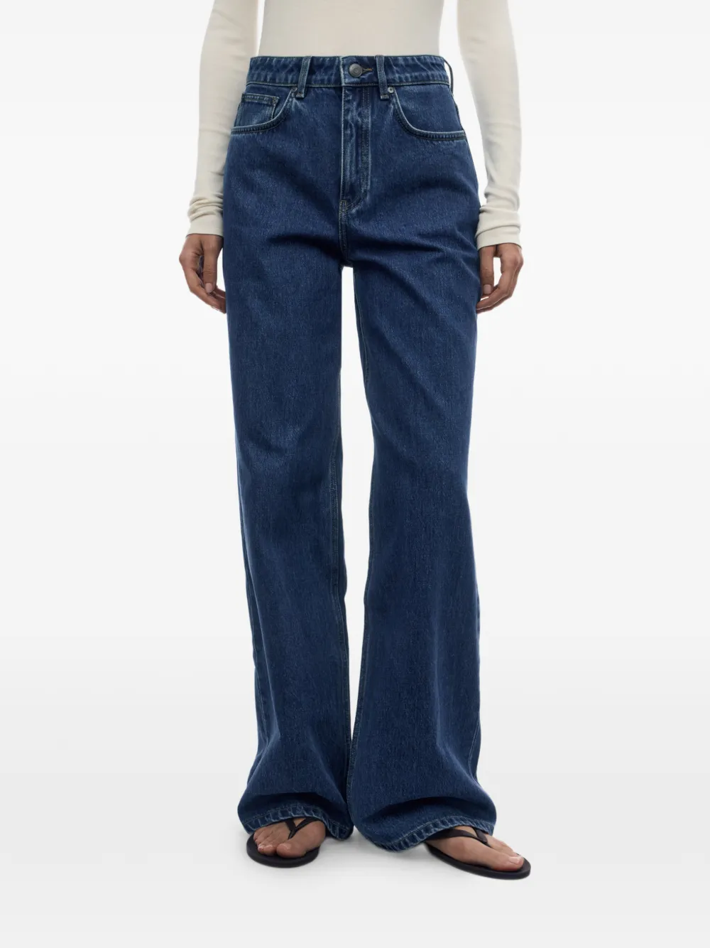 12 STOREEZ 415 jeans met wijde pijpen Blauw