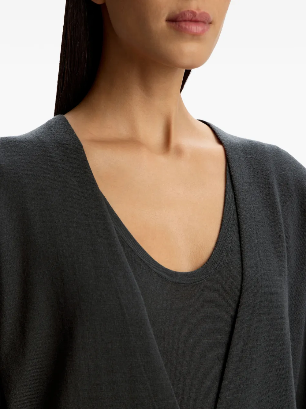 12 STOREEZ Vest met V-hals Grijs