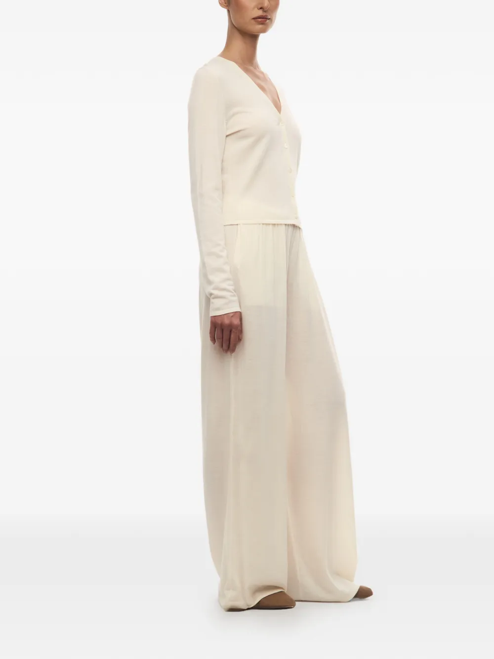 12 STOREEZ Camelia broek met trekkoord Beige