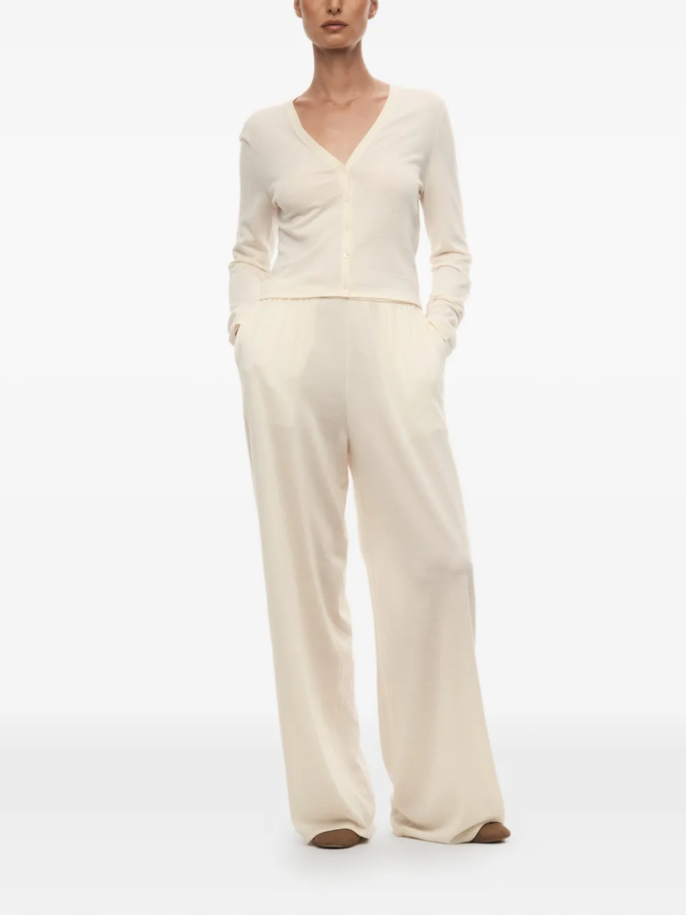 12 STOREEZ Camelia broek met trekkoord Beige