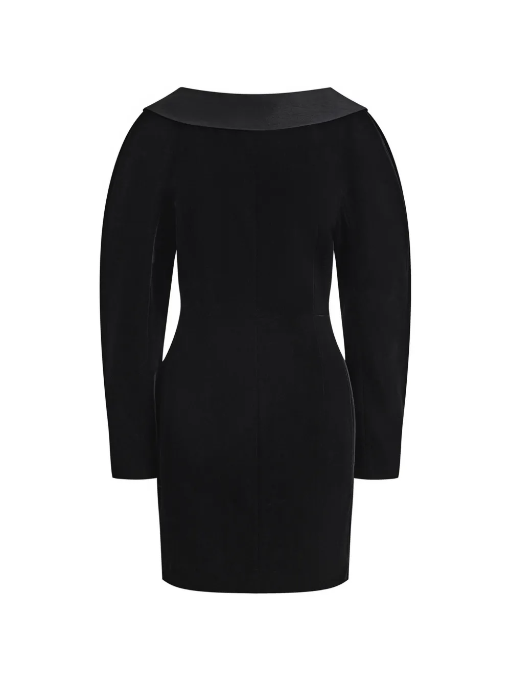 12 STOREEZ Adagio fluwelen mini-jurk Zwart
