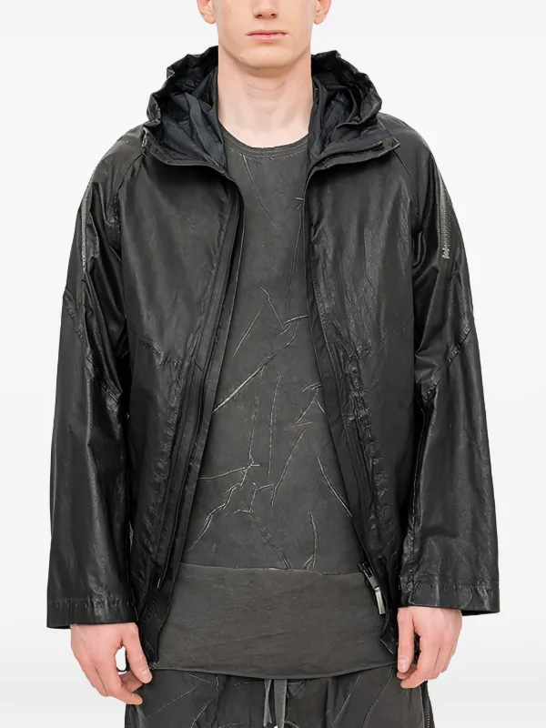 Isaac Sellam Experience Prevenant Membrane Hooded Leather Jacket