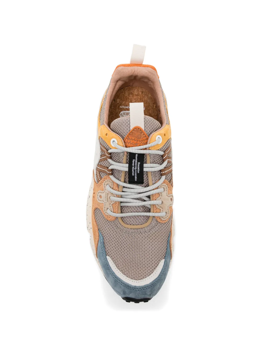 FLOWER MOUNTAIN panelled mesh sneakers Geel