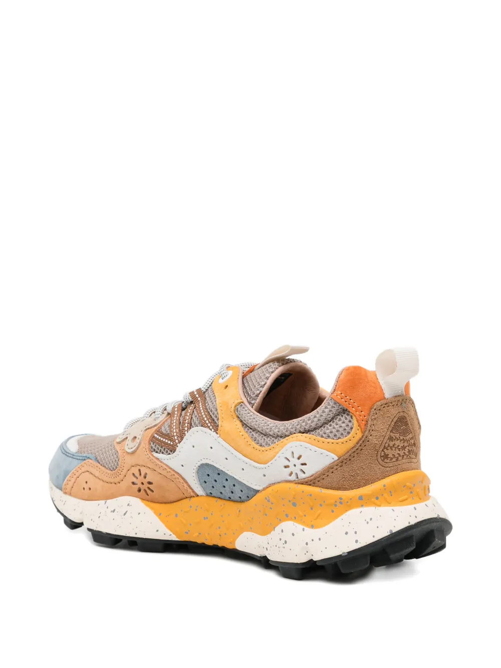 FLOWER MOUNTAIN panelled mesh sneakers Geel