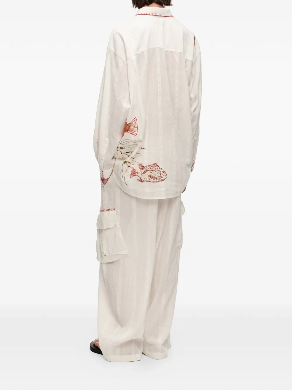 BIMBA Y LOLA Cargo broek met stiksels Wit