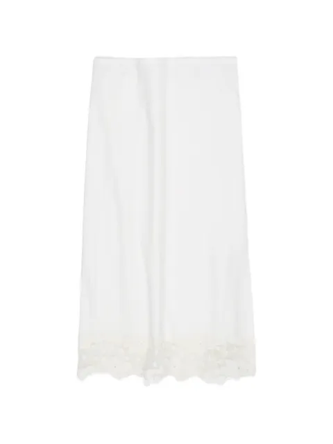 Bimba y Lola lace-trim slit skirt