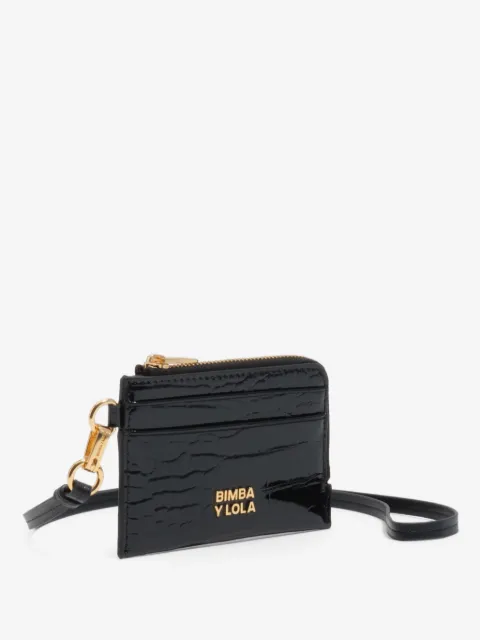 Bimba y Lola croc-effect card holder