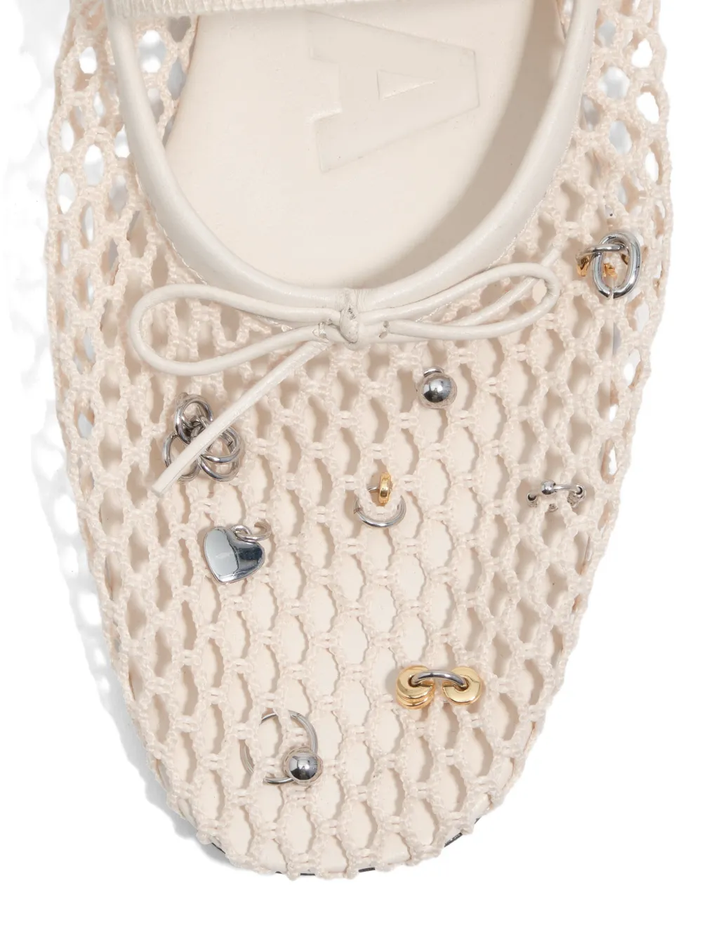 Bimba y Lola Verfraaide ballerina's met mesh Wit