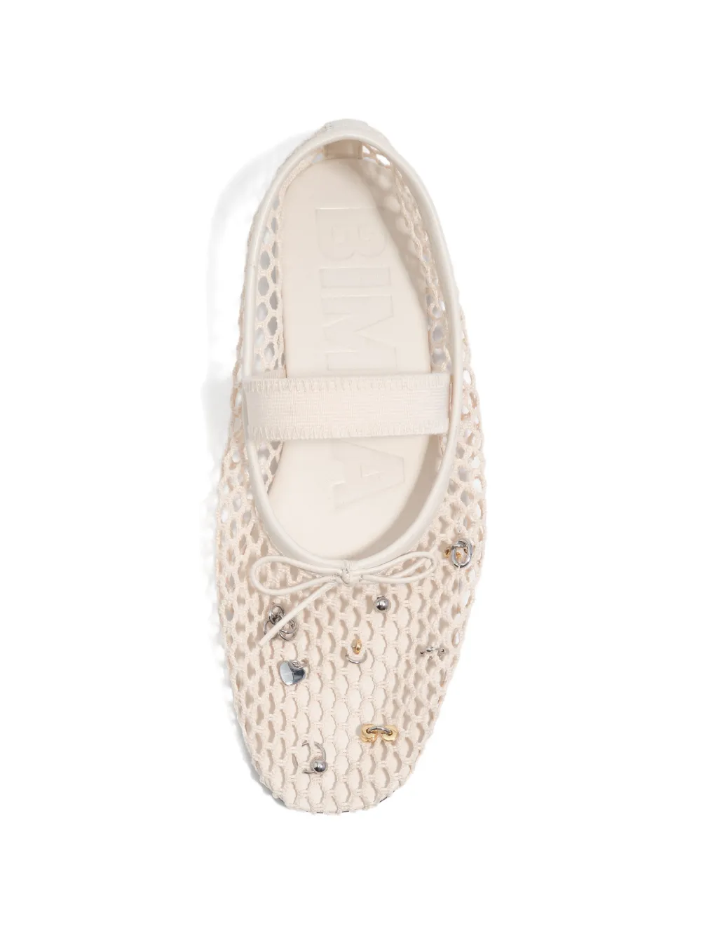 Bimba y Lola Verfraaide ballerina's met mesh Wit