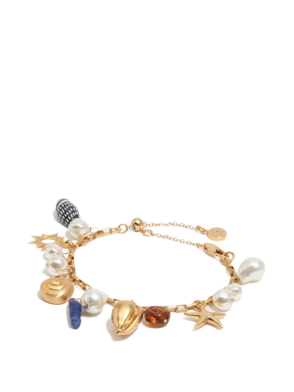 Bimba y Lola Bracciale con perle sintetiche e ciondolo - Blu