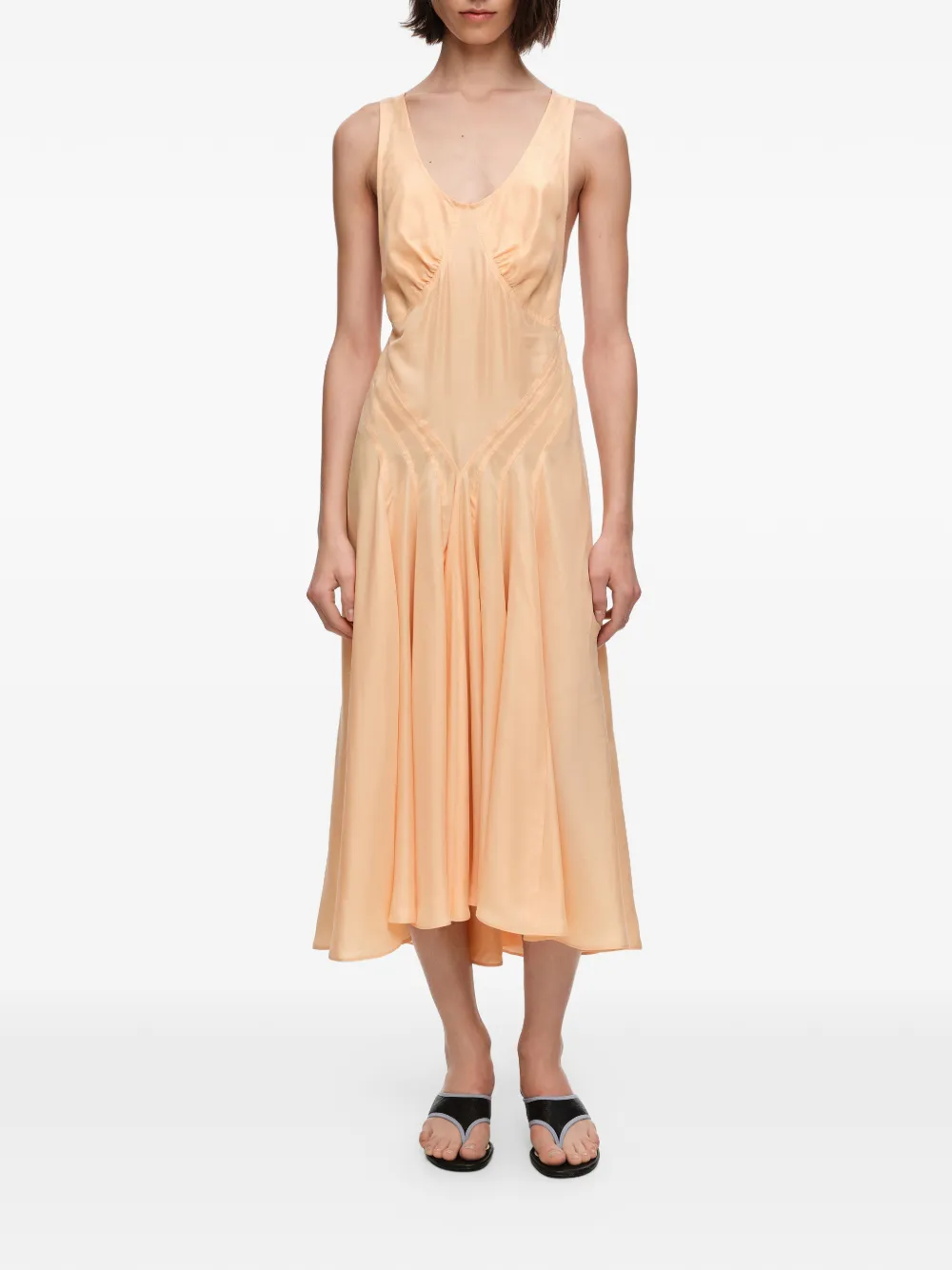  Bimba Y Lola Abito Midi In Seta - Arancione 