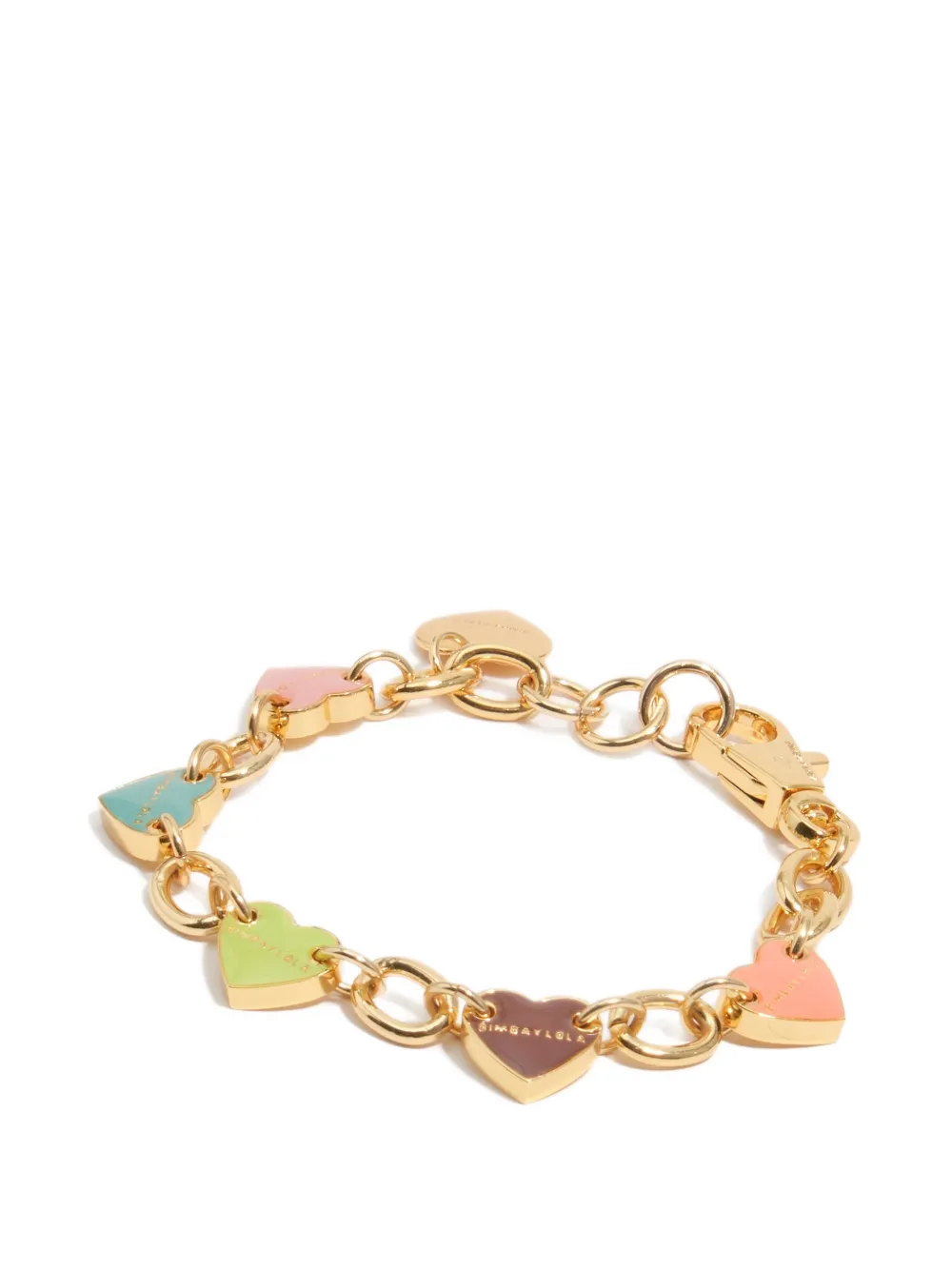 Bimba y Lola Bracciale in corda con ciondolo a cuore - Oro