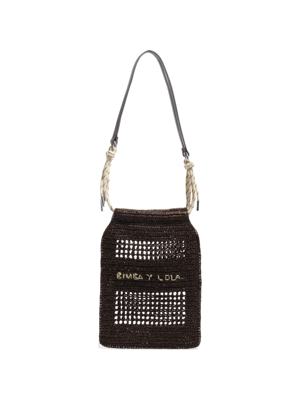 Bimba y Lola Borsa a spalla piccola con motivo intrecciato - Marrone