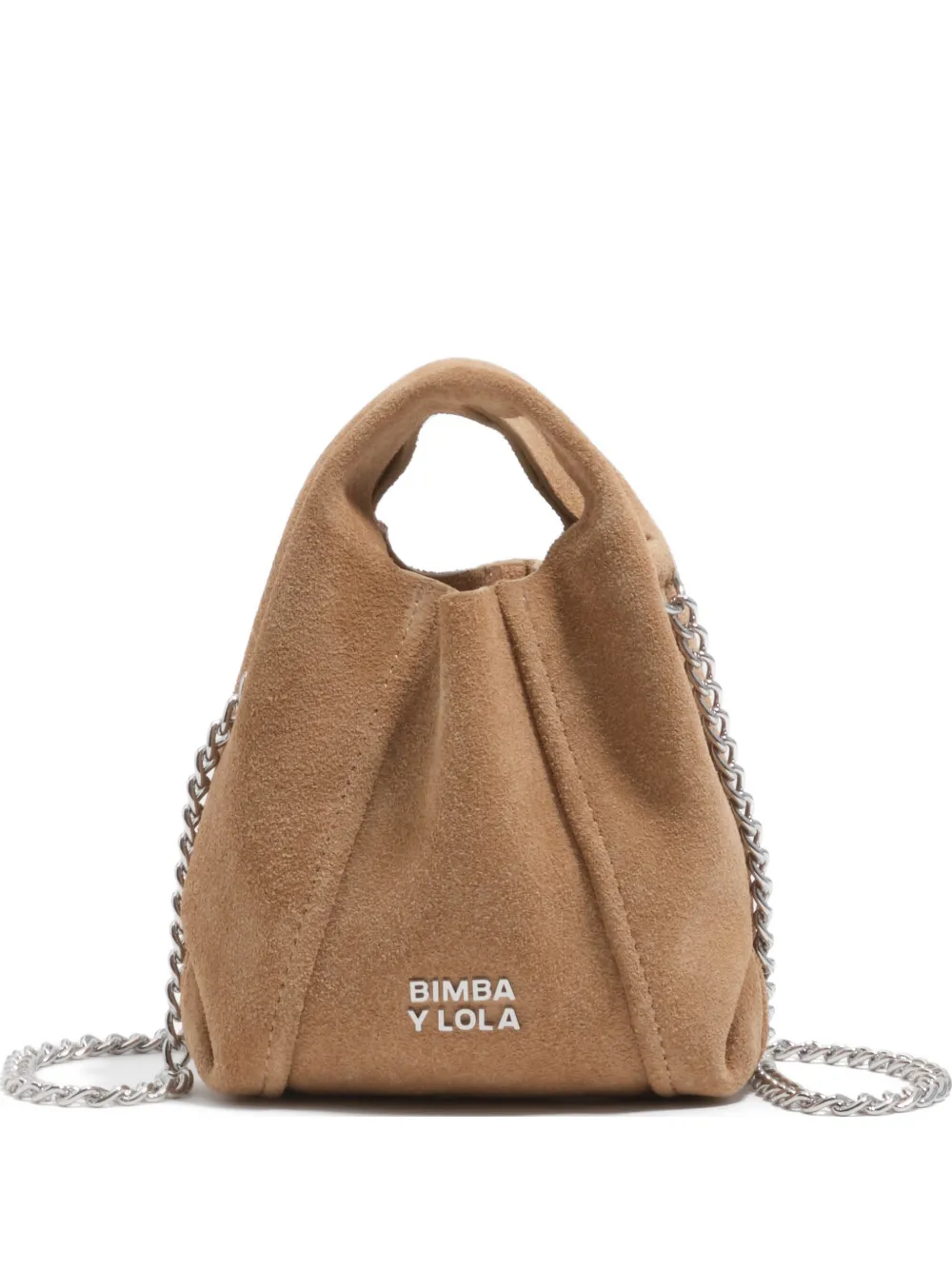 BIMBA Y LOLA Borsa a spalla mini con catena - Marrone