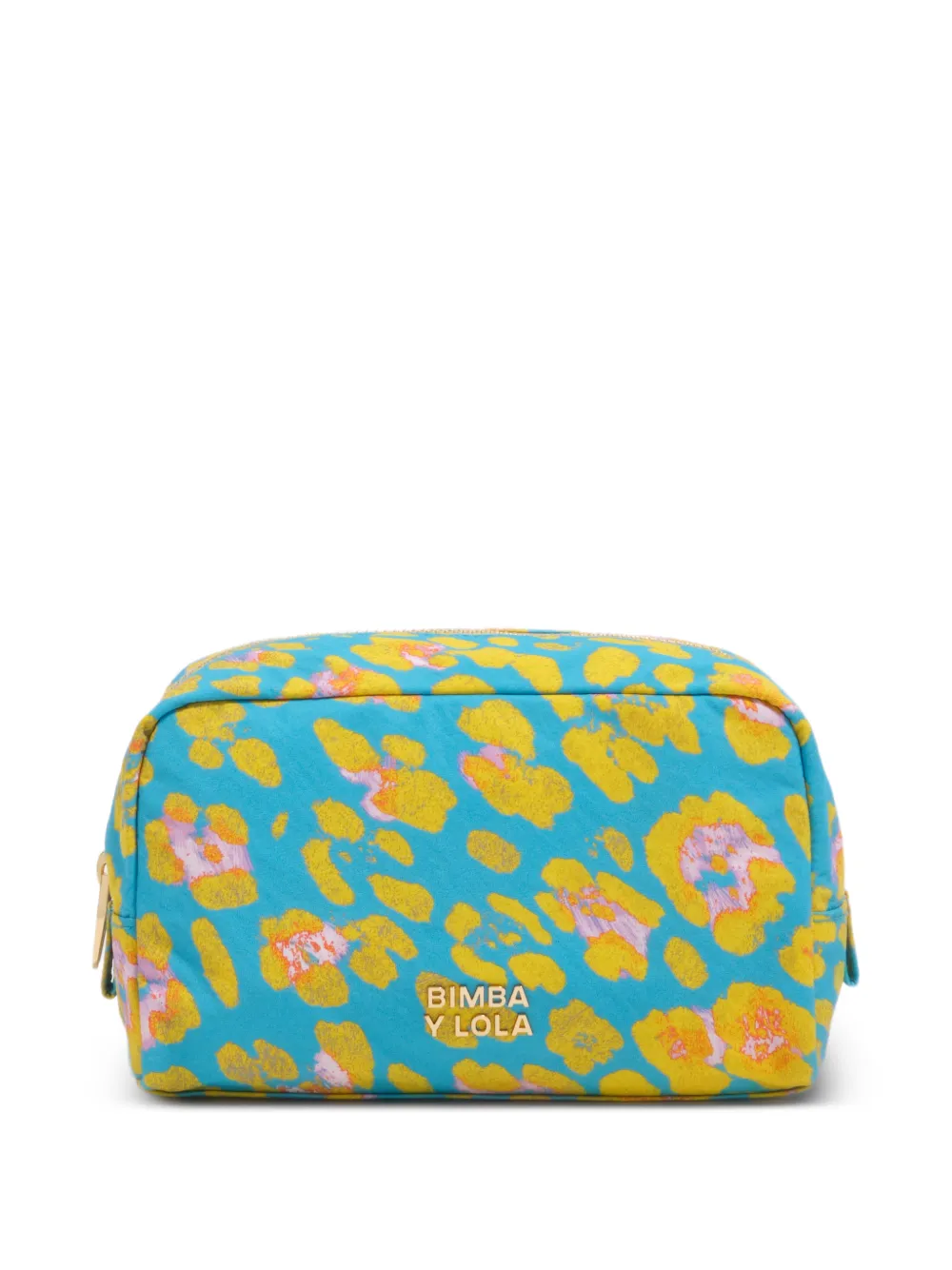 Bimba y Lola leopard-print make-up bag - Blu