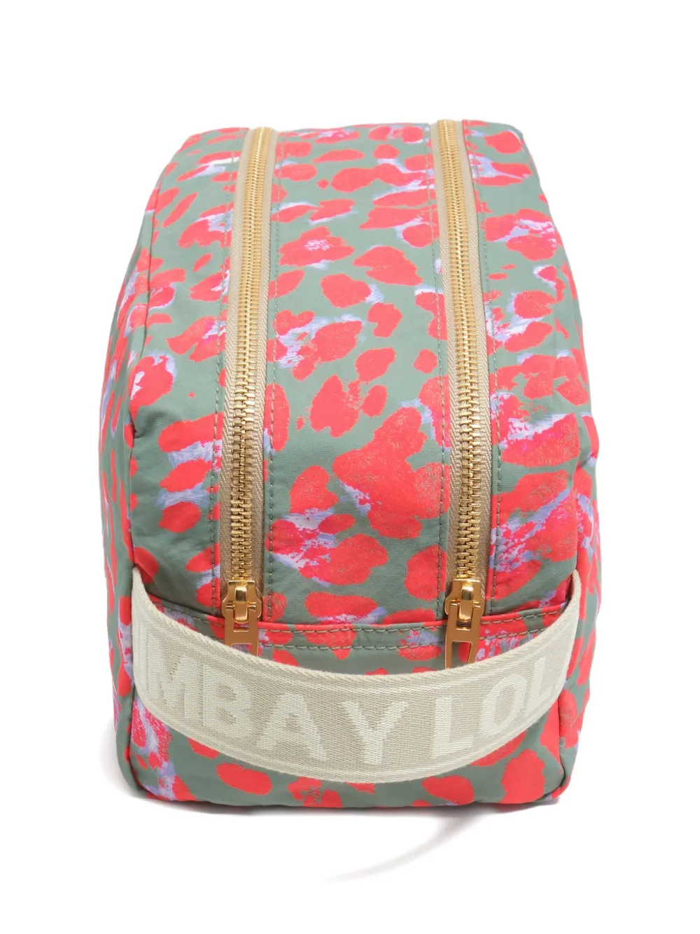 BIMBA Y LOLA Make-up tas met luipaardprint Groen