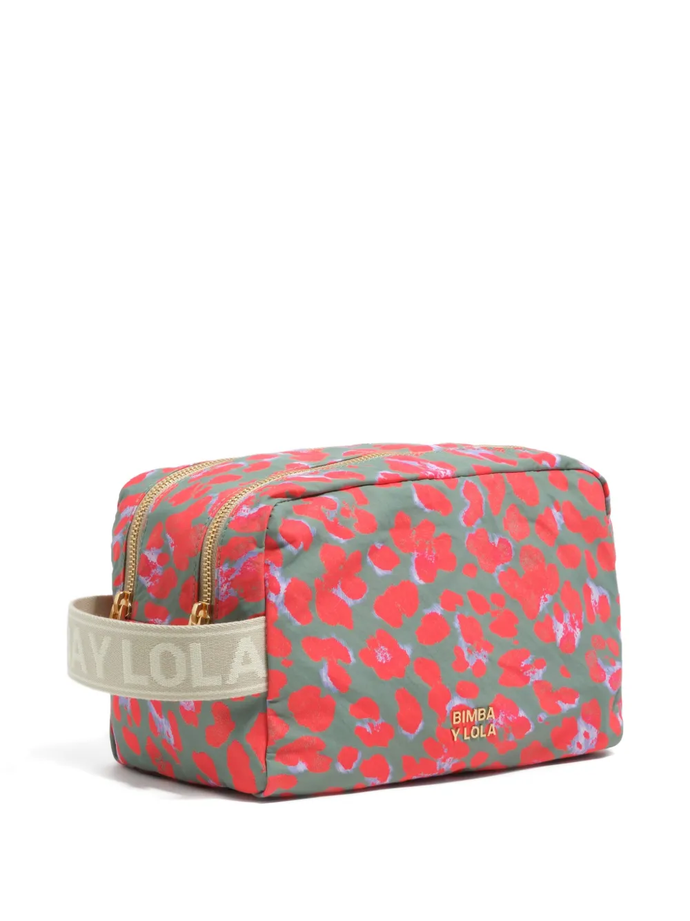 BIMBA Y LOLA Make-up tas met luipaardprint Groen