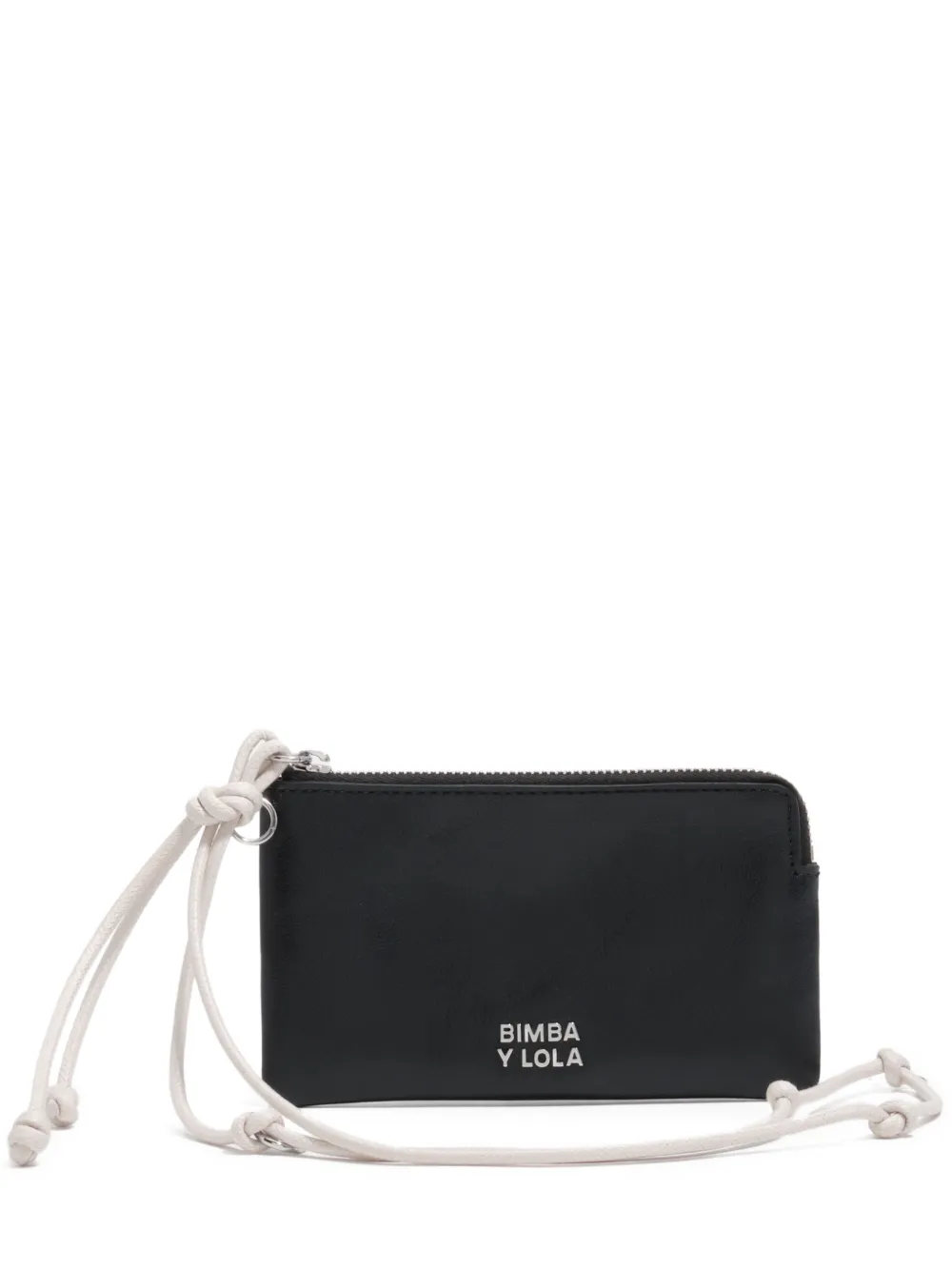 Bimba y Lola small logo-print knotted-strap wallet - Nero