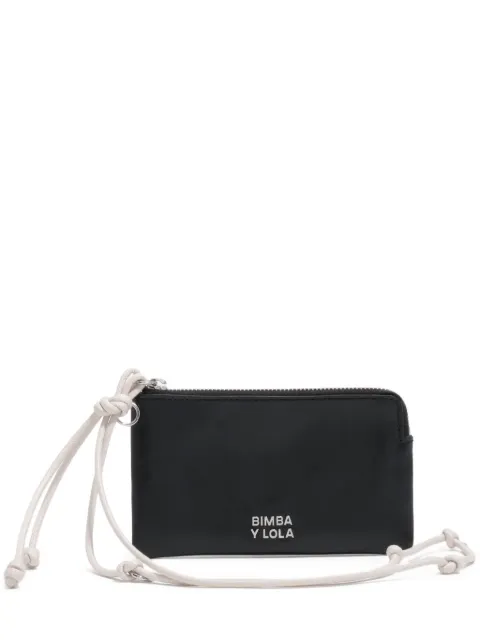 Bimba y Lola small logo-print knotted-strap wallet