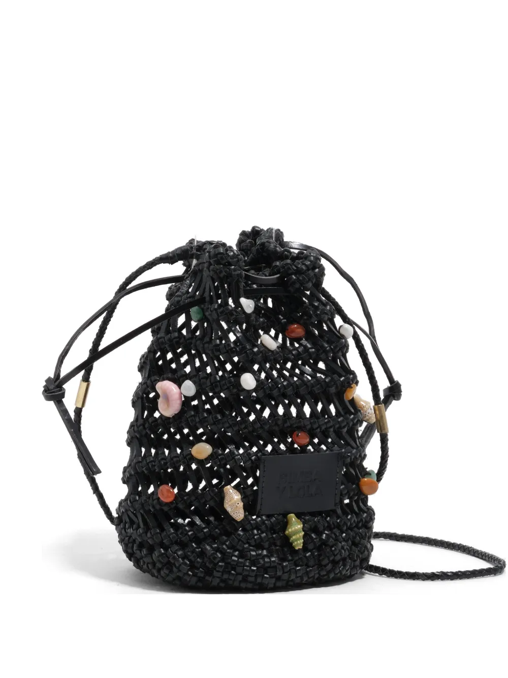 Bimba y Lola Borsa a secchiello mini con manico intrecciato - Nero