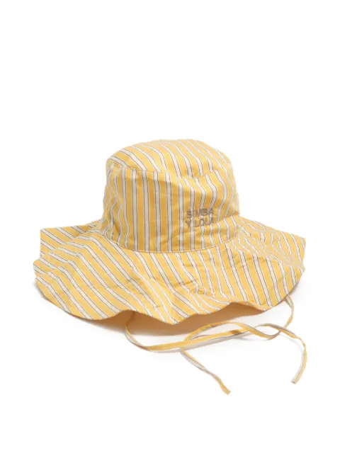 Bimba y Lola logo-embroidered striped hat