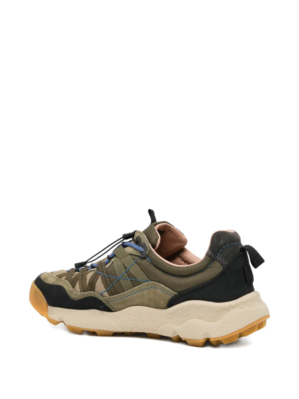 FLOWER MOUNTAIN panelled toggle-fastening sneakers Beige