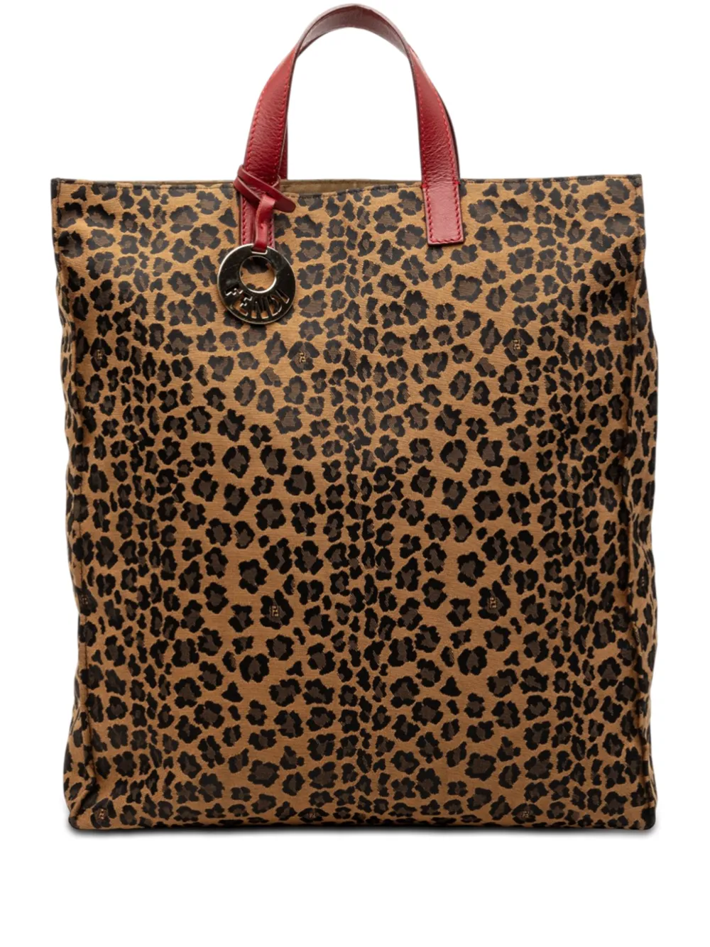 Fendi Pre-Owned 2010-2026 Leopard Printed Canvas Shopping tote bag - Marrone