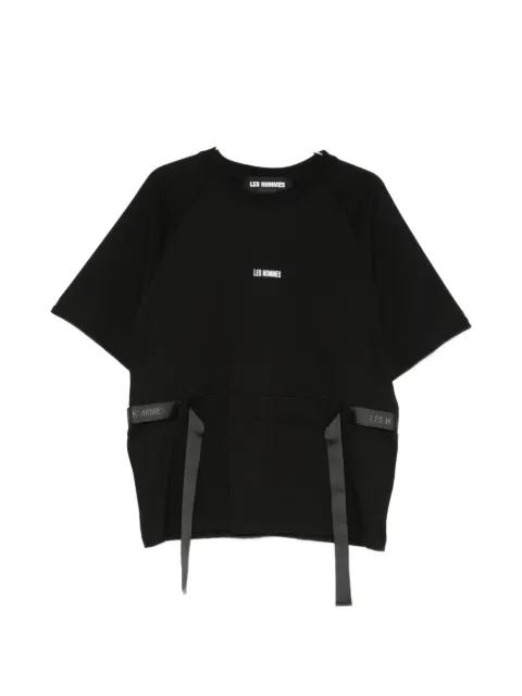 LES HOMMES logo-embroidered T-shirt