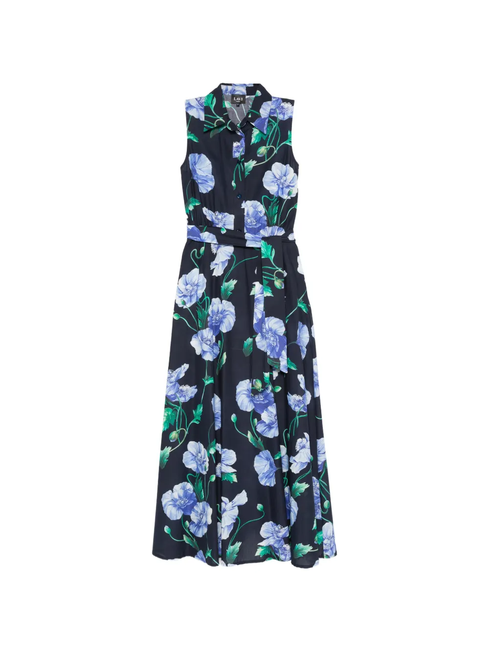 LAVI COUTURE Basilico floral-print maxi dress - Blue