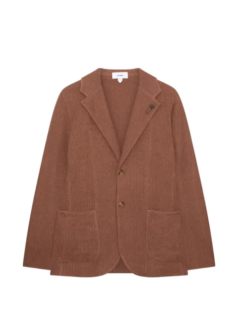 Lardini single-breasted ribbed blazer