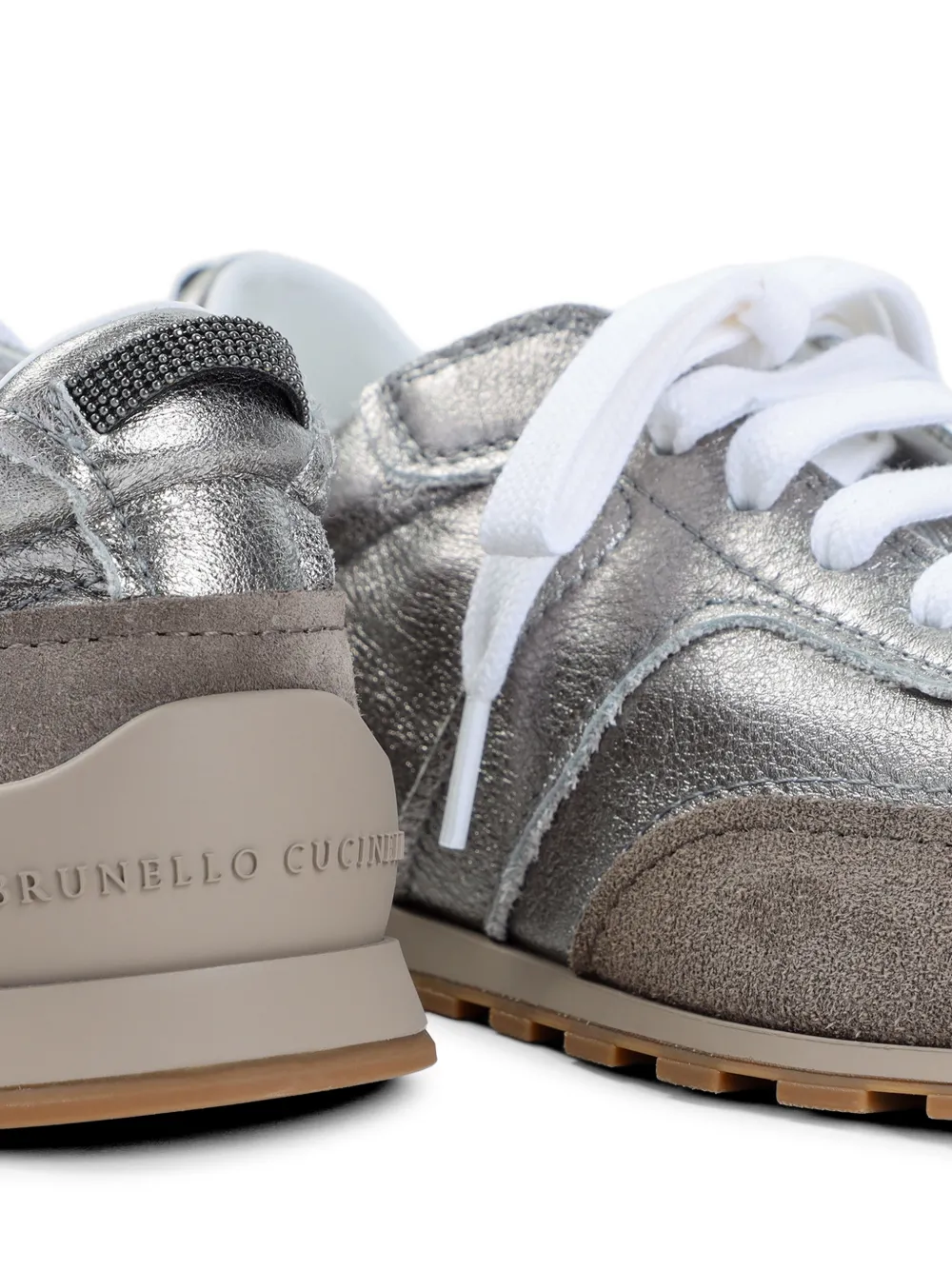 Brunello Cucinelli lace-up sneakers Zilver