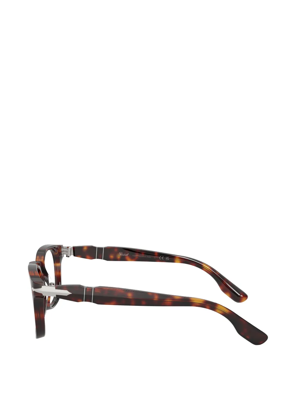 Persol Bril met vierkant montuur en schildpadschild design Bruin