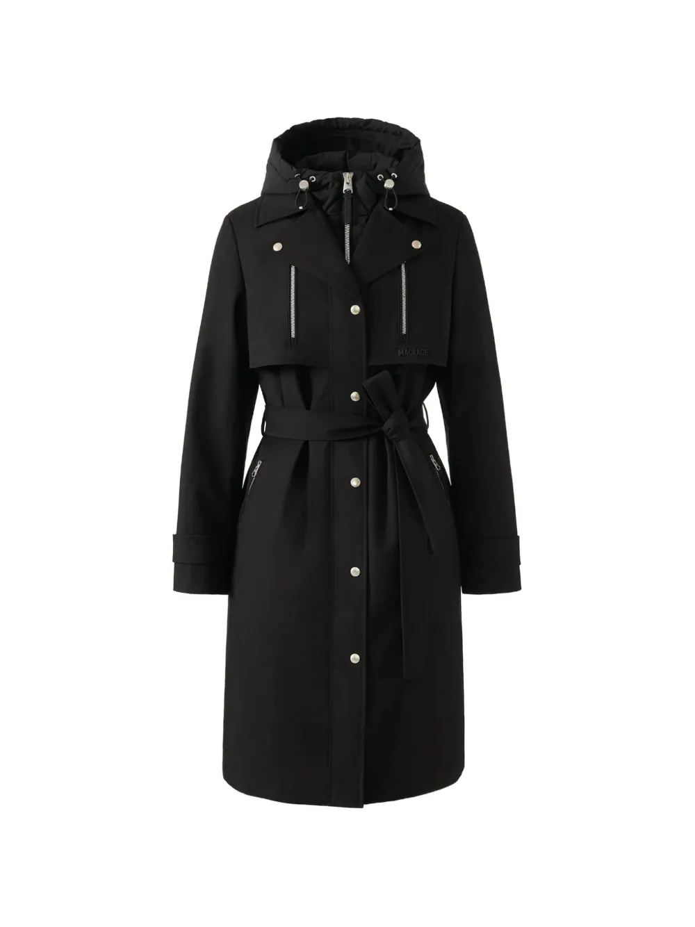 Mackage Siobhan hooded trench coat - Nero