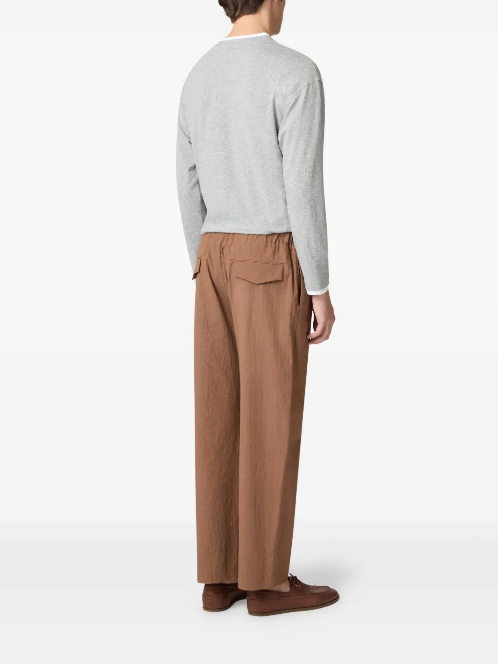 Lardini Broek met platte voorkant Bruin