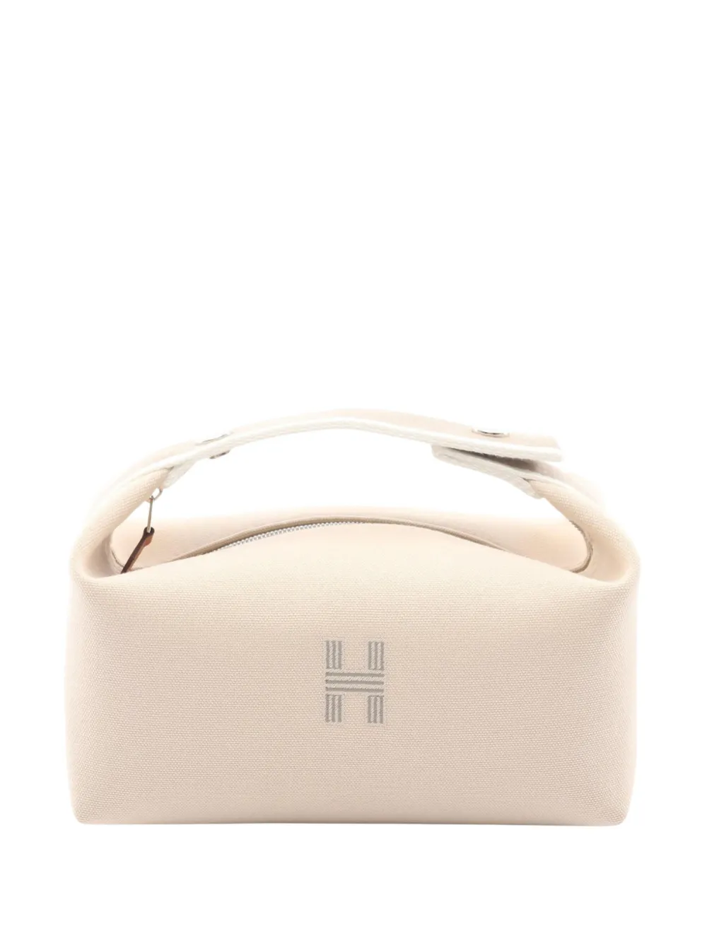 Hermès Pre-Owned 1990-2010 Small Toile Bride A Brac Case vanity bag - Toni neutri