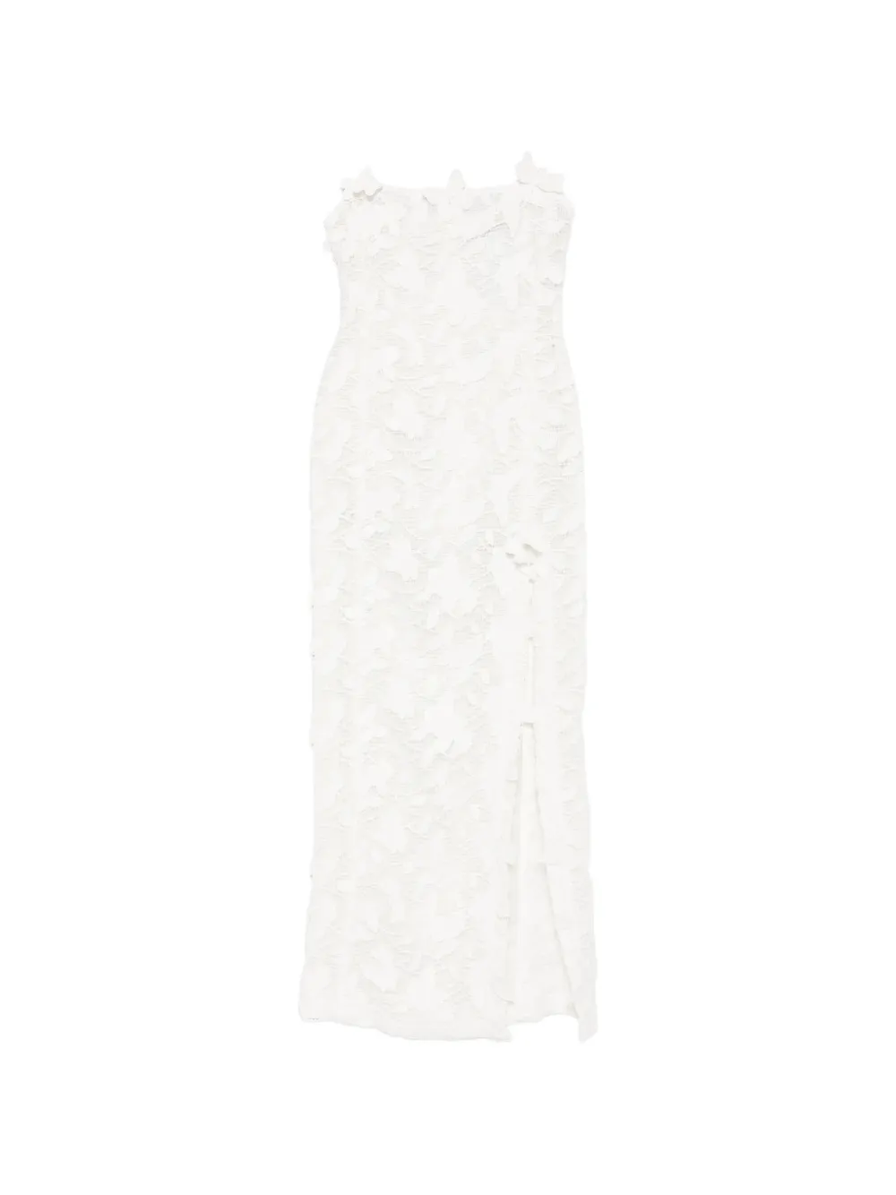 Blumarine butterfly-appliqué lace maxi dress - Weiß