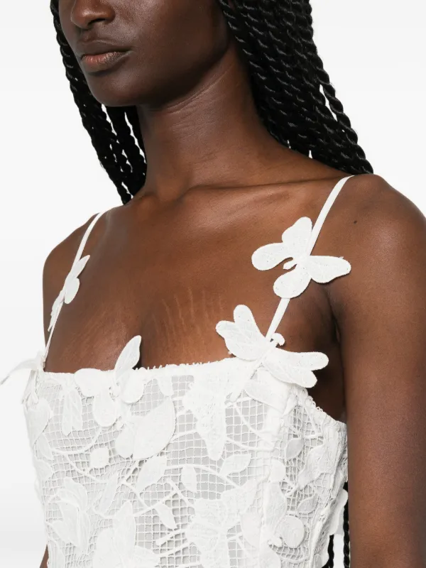 blumarine brown butterfly dress BLUMARINE
