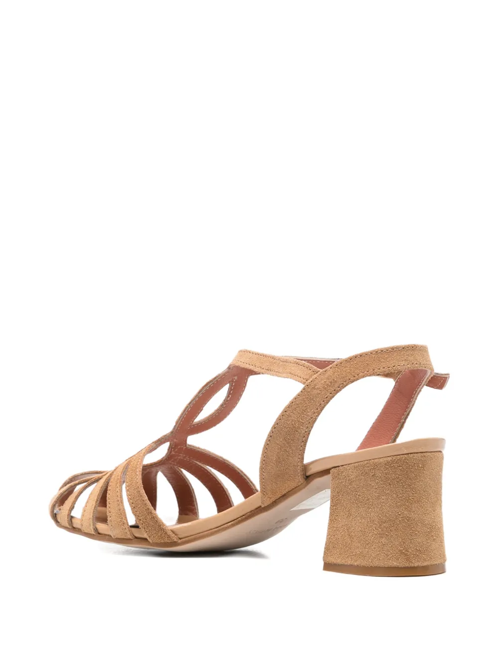 MAISON 21 Sandalen met T-bandje en gekooid detail Beige