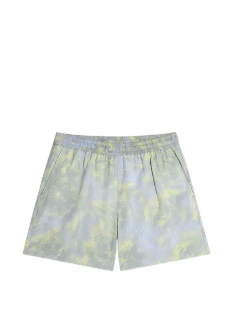 Maison Kitsuné floral-print seersucker swim shorts