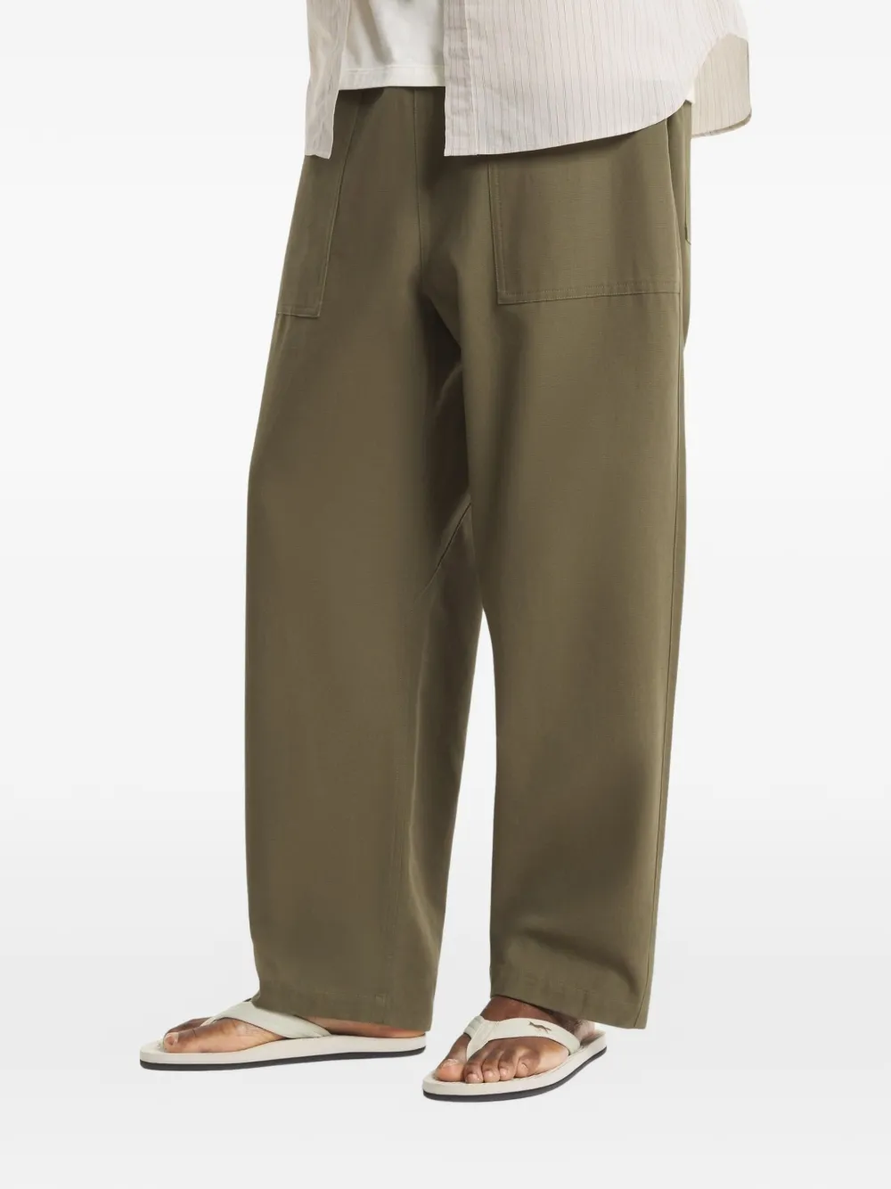 Maison Kitsuné Geruite broek Groen