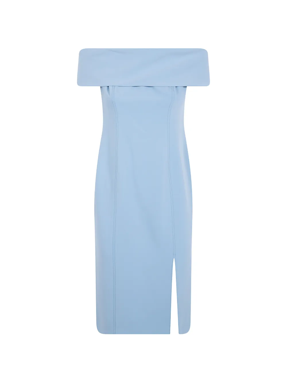 Lauren Ralph Lauren off-shoulder slit-detail dress - Blu