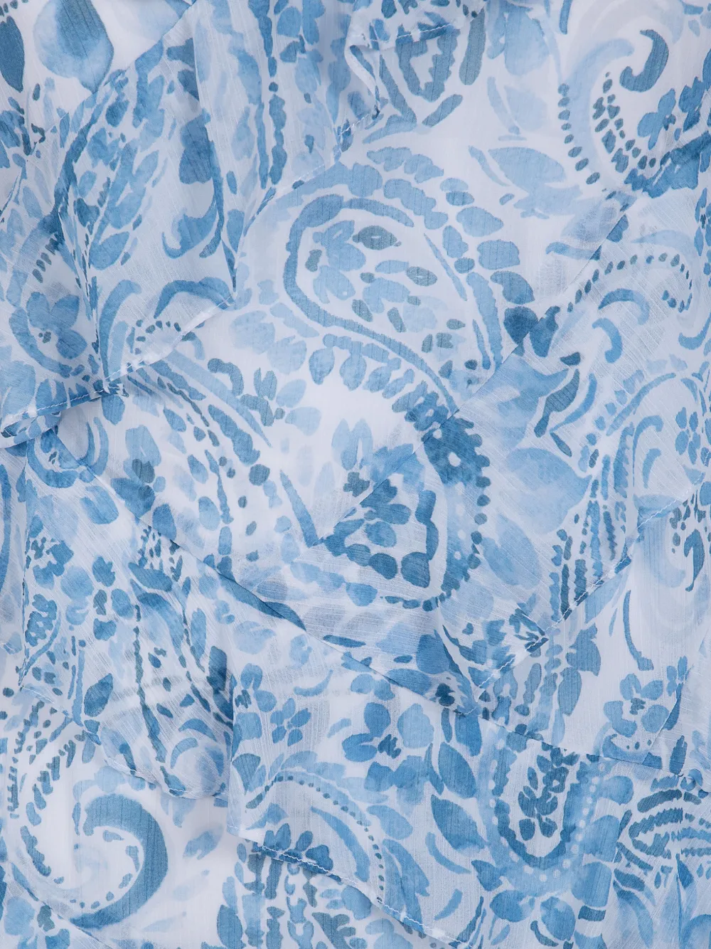 Lauren Ralph Lauren Mini-jurk met paisley-print en ruches Blauw