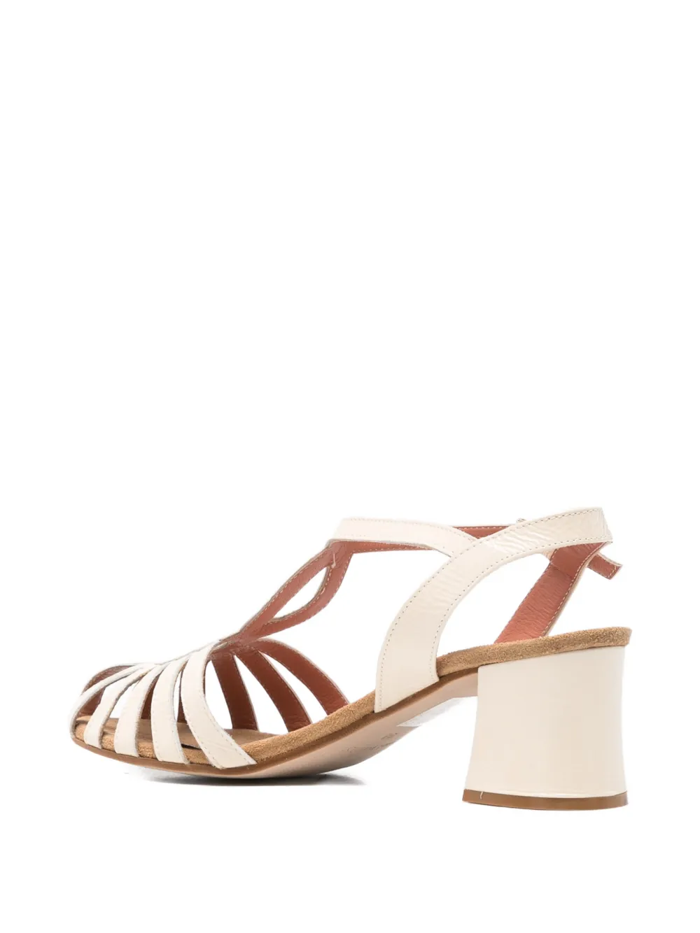 MAISON 21 Sandalen met T-bandje en gekooid detail Beige