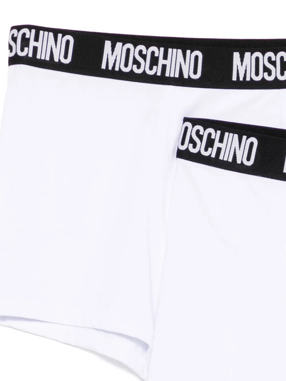 Moschino Twee boxershorts met logoband Wit