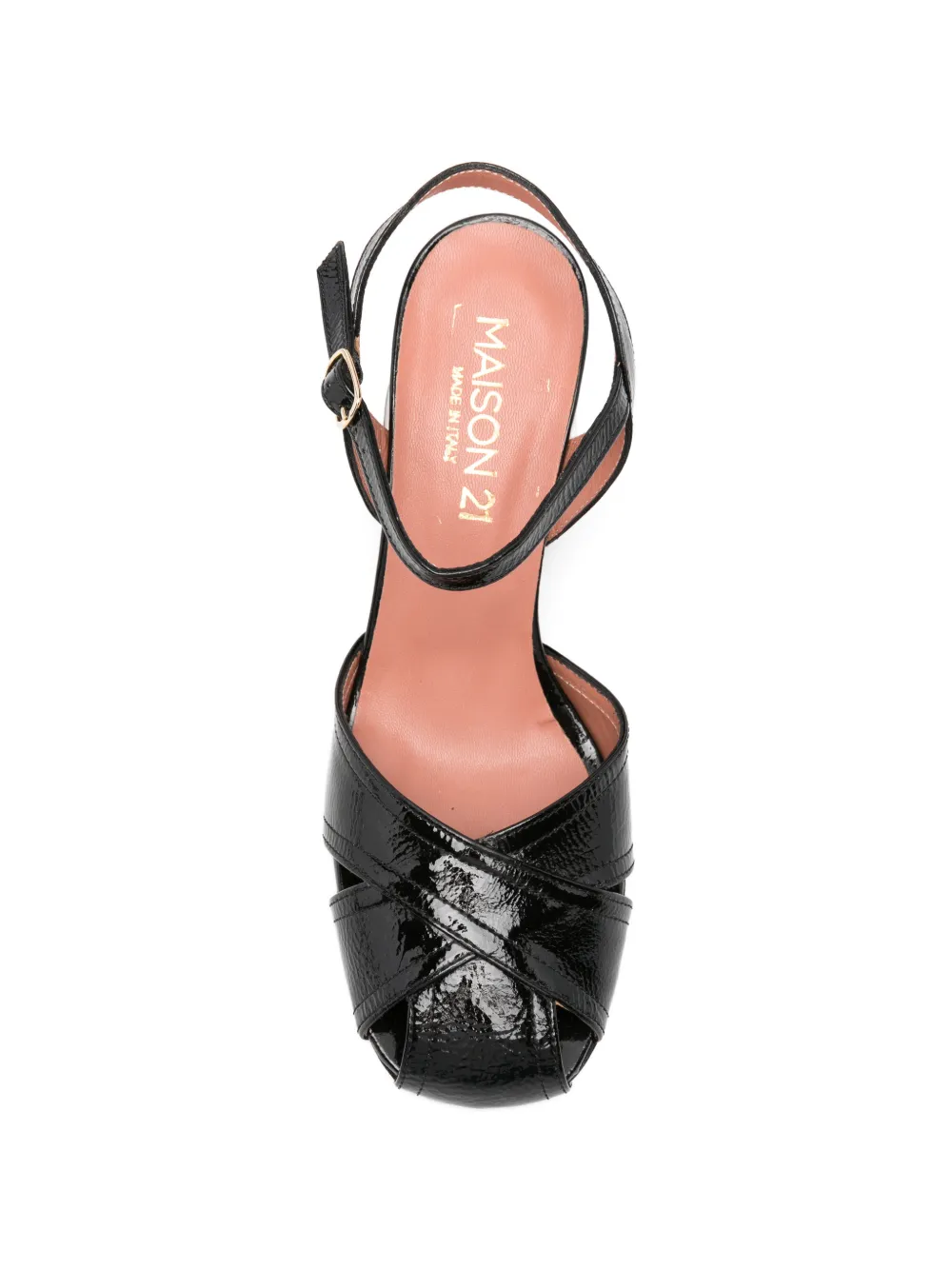 MAISON 21 Sandalen met gekruiste bandjes Zwart