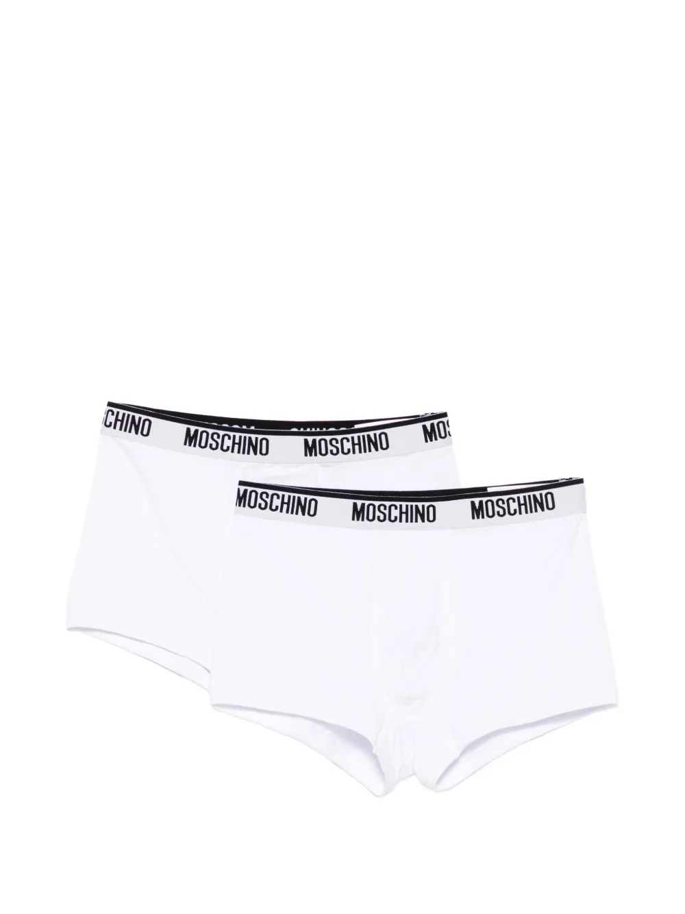 Moschino logo-waistband boxers (set of two) - Bianco