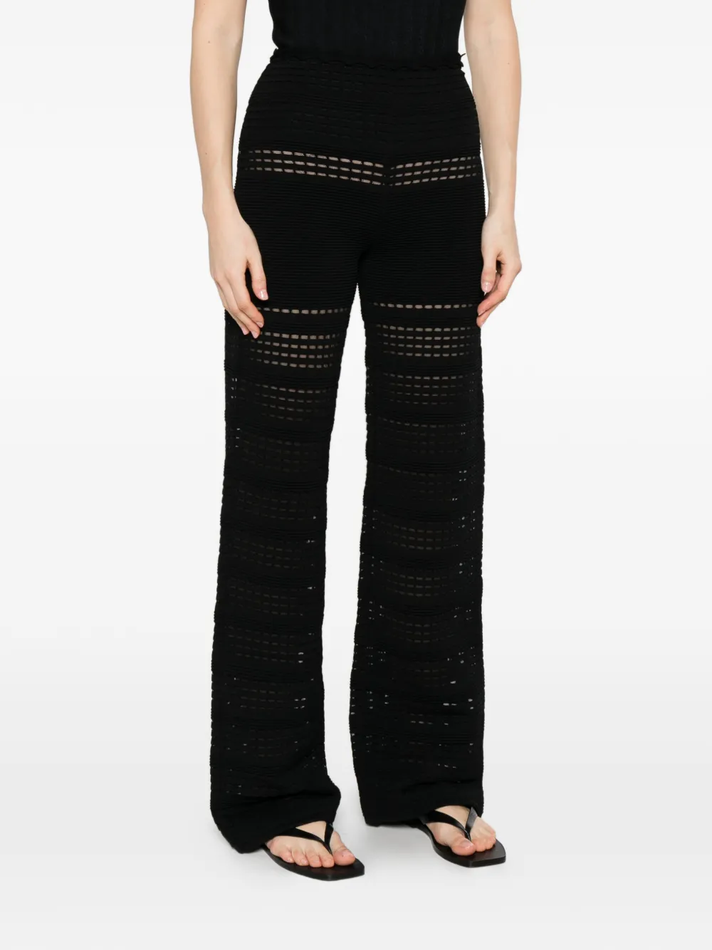 Genny High waist broek Zwart