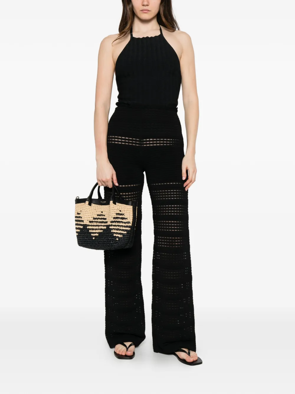 Genny High waist broek Zwart