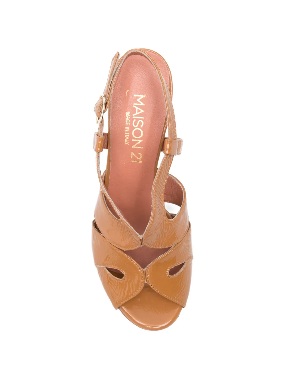 MAISON 21 Lakleren sandalen Bruin